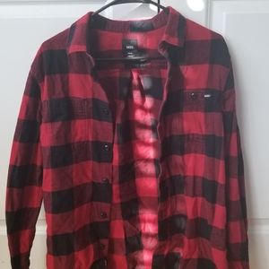 Vans red black plaid flannel